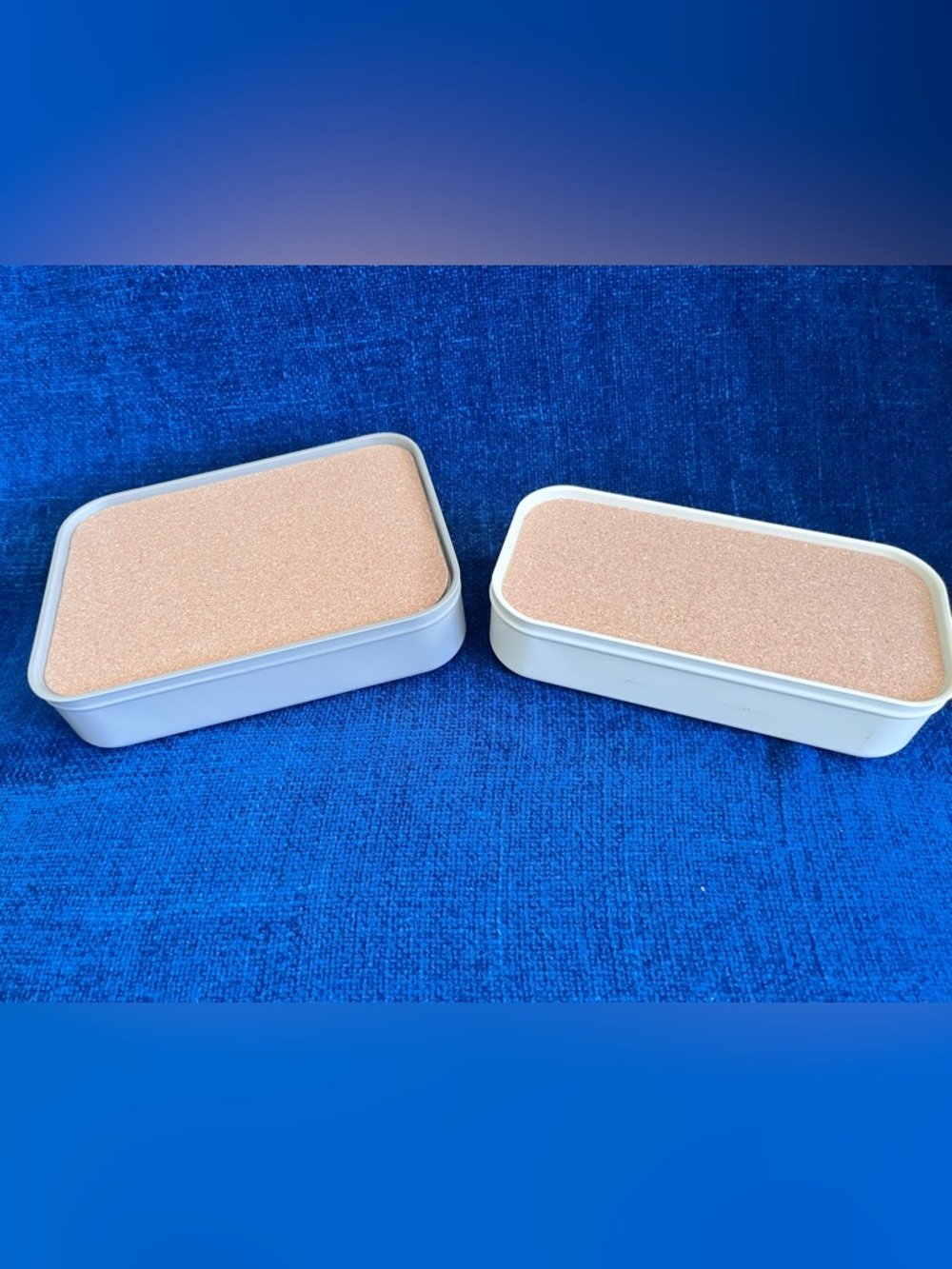 Two IKEA Metal Storage Boxes With Lids